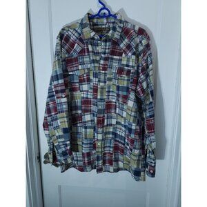 Siegfrieds Vintage Women's XL Plaid Button-Up Shirt Multicolor Cotton